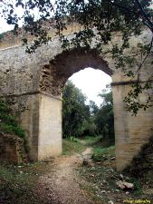 Parcours de l'aqueduc en aval du pont du Gard
