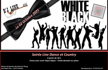 bal linedance et country theme black & white